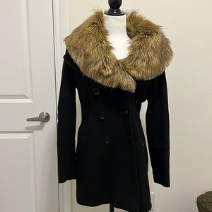 Nicole Miller Jacket with removal fur collar
